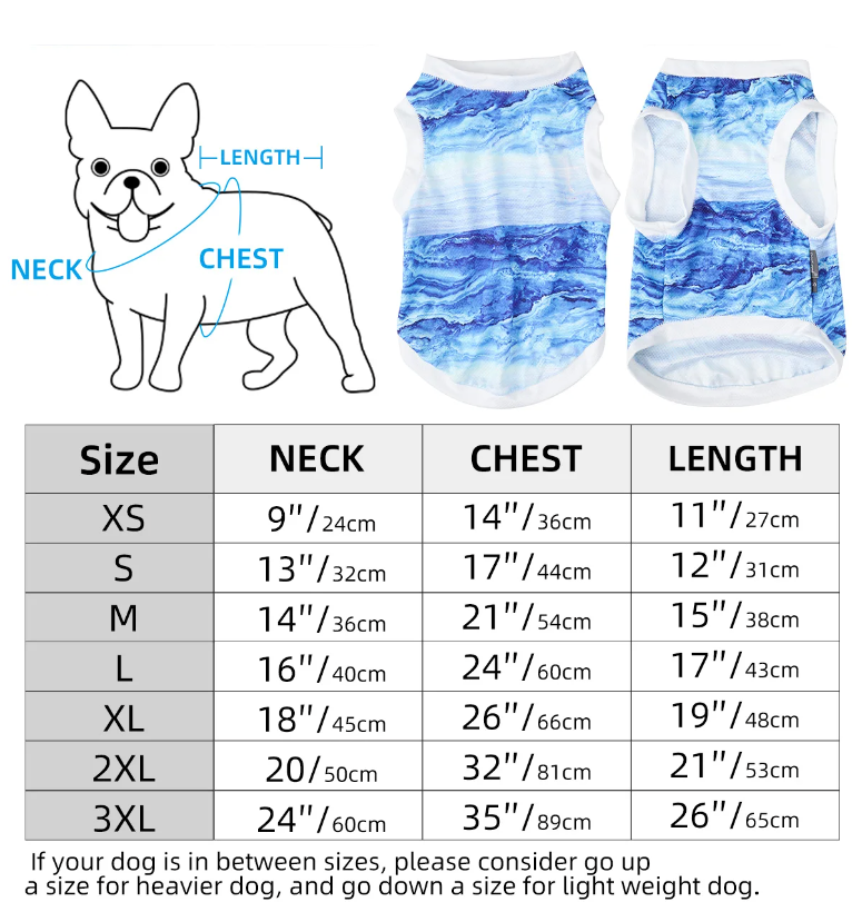 Kühlende Hundeweste