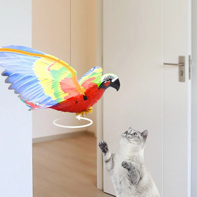 Interaktives Katzen-Vogelspielzeug "Papagei"