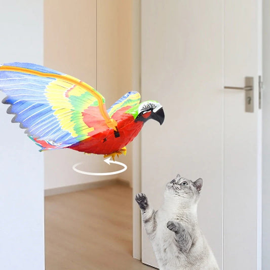 Interaktives Katzen-Vogelspielzeug "Papagei"